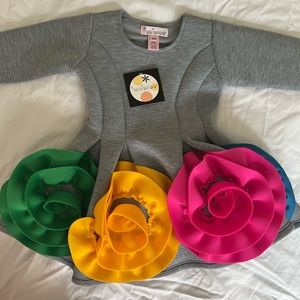 Halabaloo scuba rose toddler dress